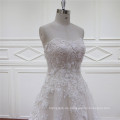 Perlen 3D Blumen Spitze Neueste Brautkleid